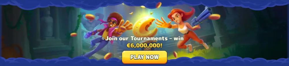 Banner promocional del torneo con un pozo de premios de €6,000,000 de Pistolo.